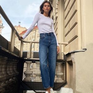 SOLD Denim Forum Gia High Rise Carrot 28L from Aritzia